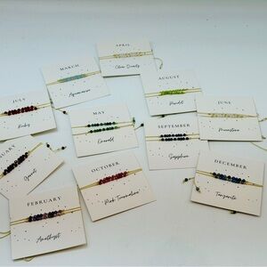 Birthstone Bracelets | natural stone | adjustable